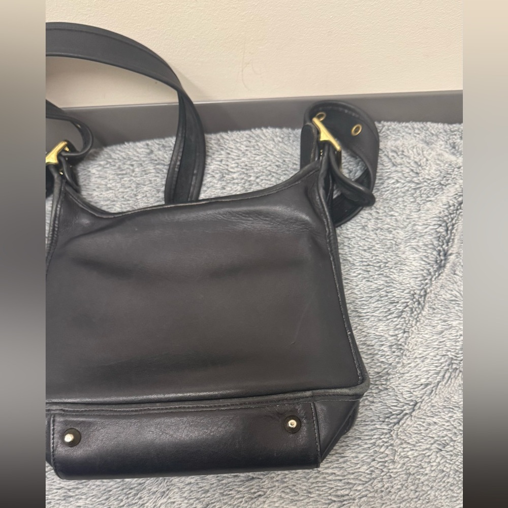 Coach Black Leather Crossbody Bag vintage - Picture 5 of 10
